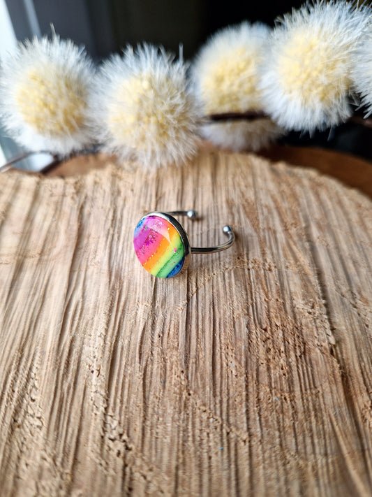 Bague ajustable Argent.
