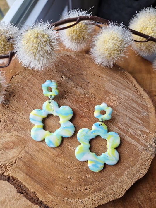 Boucles "Duo de fleurs 🌸 "