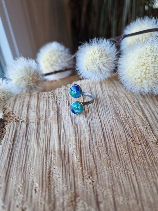 Bague ajustable "Lagon" 💙